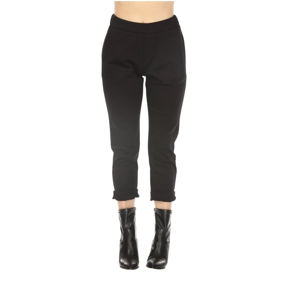 Black Stretchable Pockets Pant